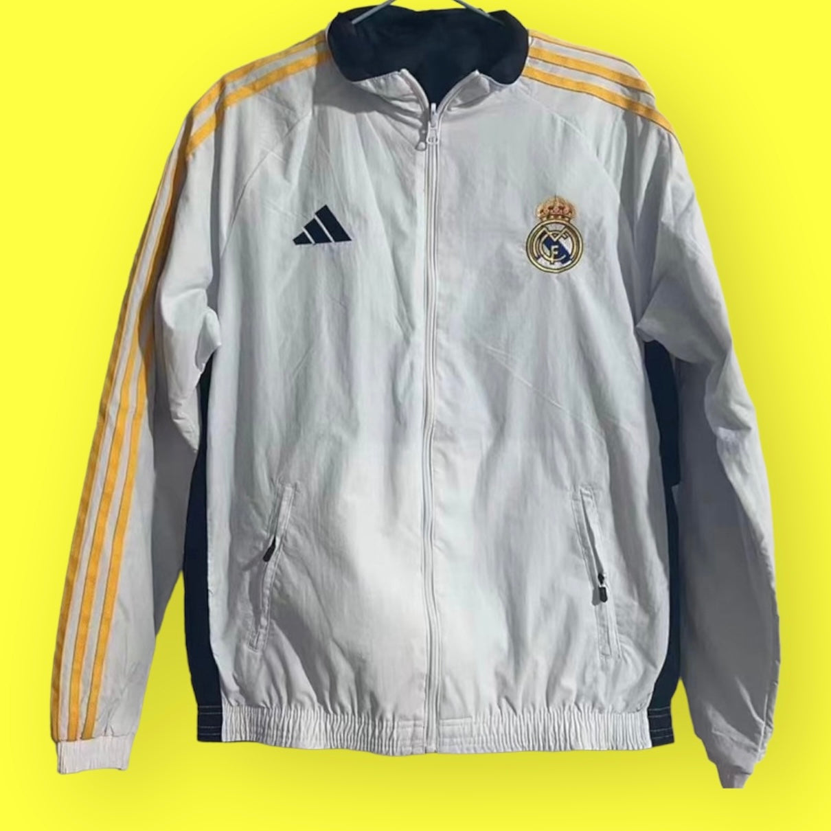 Real Madrid White & Grey Double Sided Windbreaker 2024/25